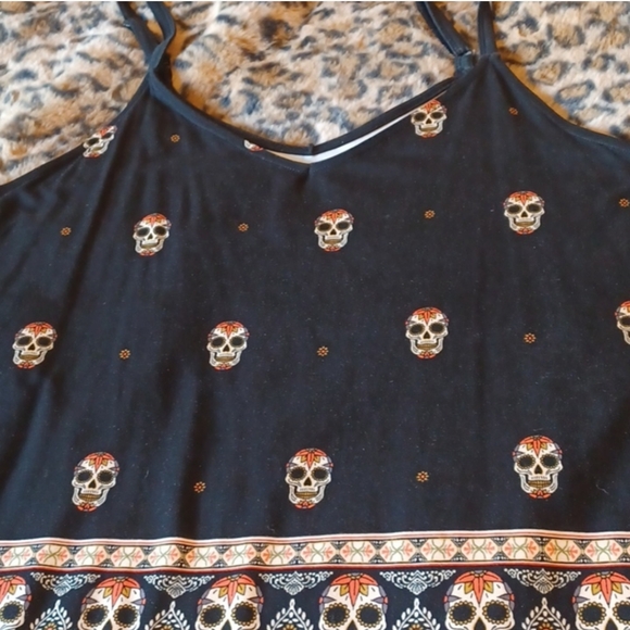 Torrid Sugarskull Black Super Soft Swing Cami XXL Size 1 EUC - Picture 2 of 4